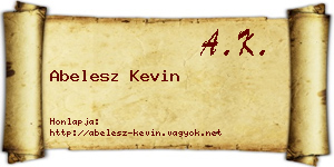 Abelesz Kevin névjegykártya